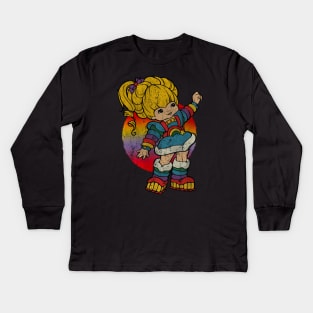 Classic rainbow brite 80s Kids Long Sleeve T-Shirt